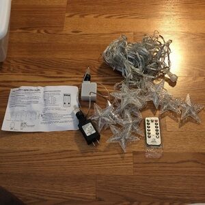 💜 LED Star Red White Blue String Lights Nwot